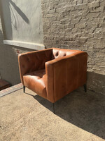 GOODWOOD Modern Leather Tufted Club Chair