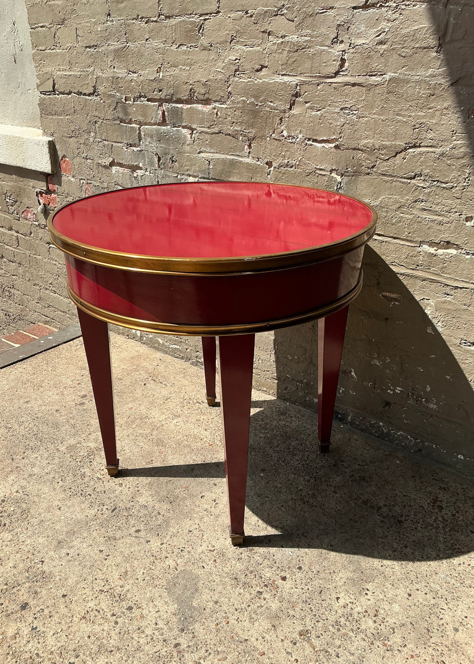 GOODWOOD Italian Brass & Lacquer Side Table