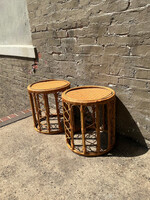 GOODWOOD Pair of Rattan Side Tables
