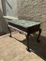GOODWOOD Antique Mahogany & Marble Center Table