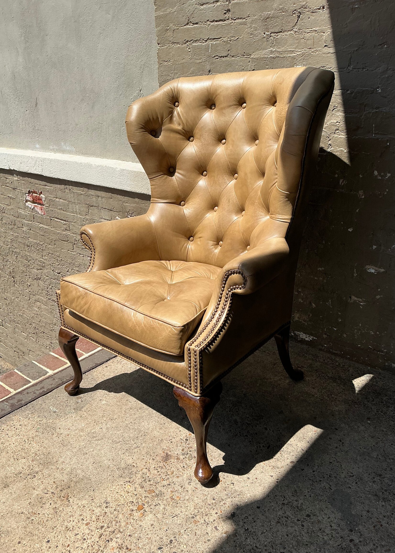 GOODWOOD Tufted Leather Wingback Chair