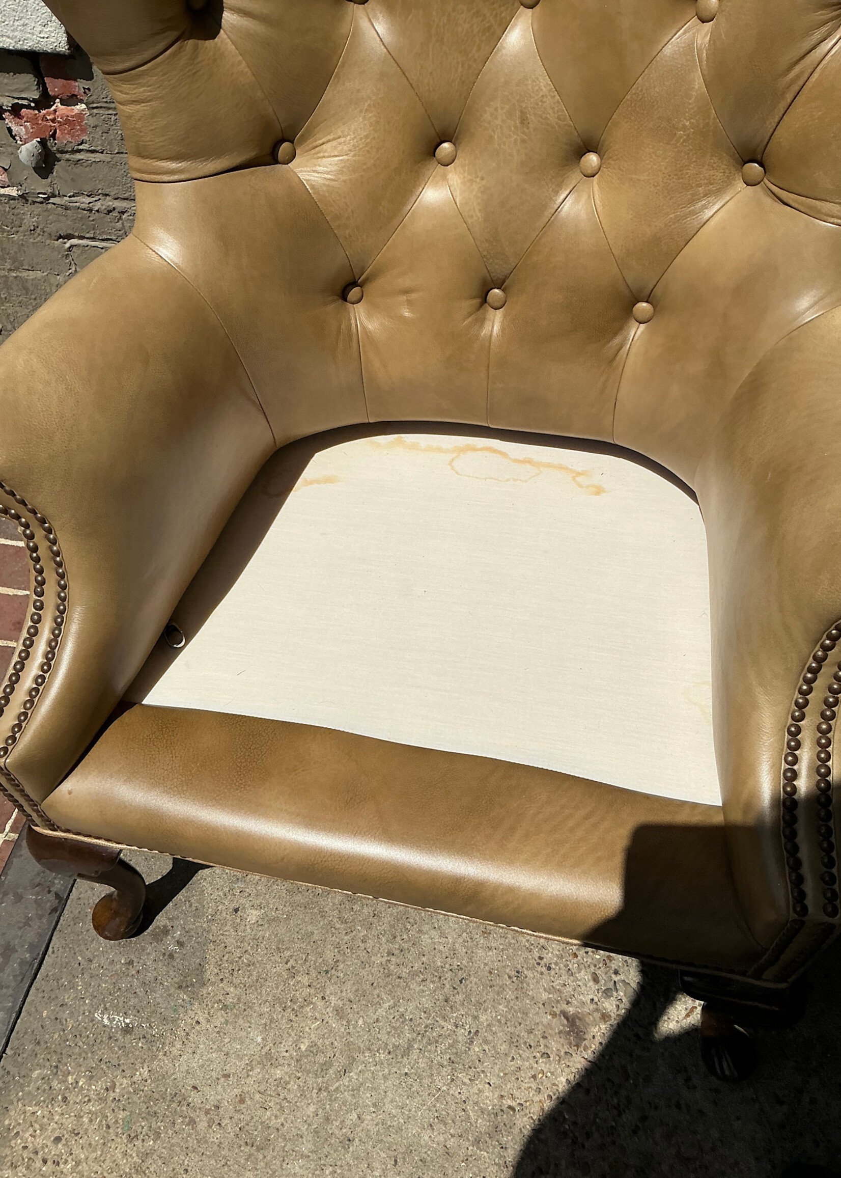 GOODWOOD Tufted Leather Wingback Chair