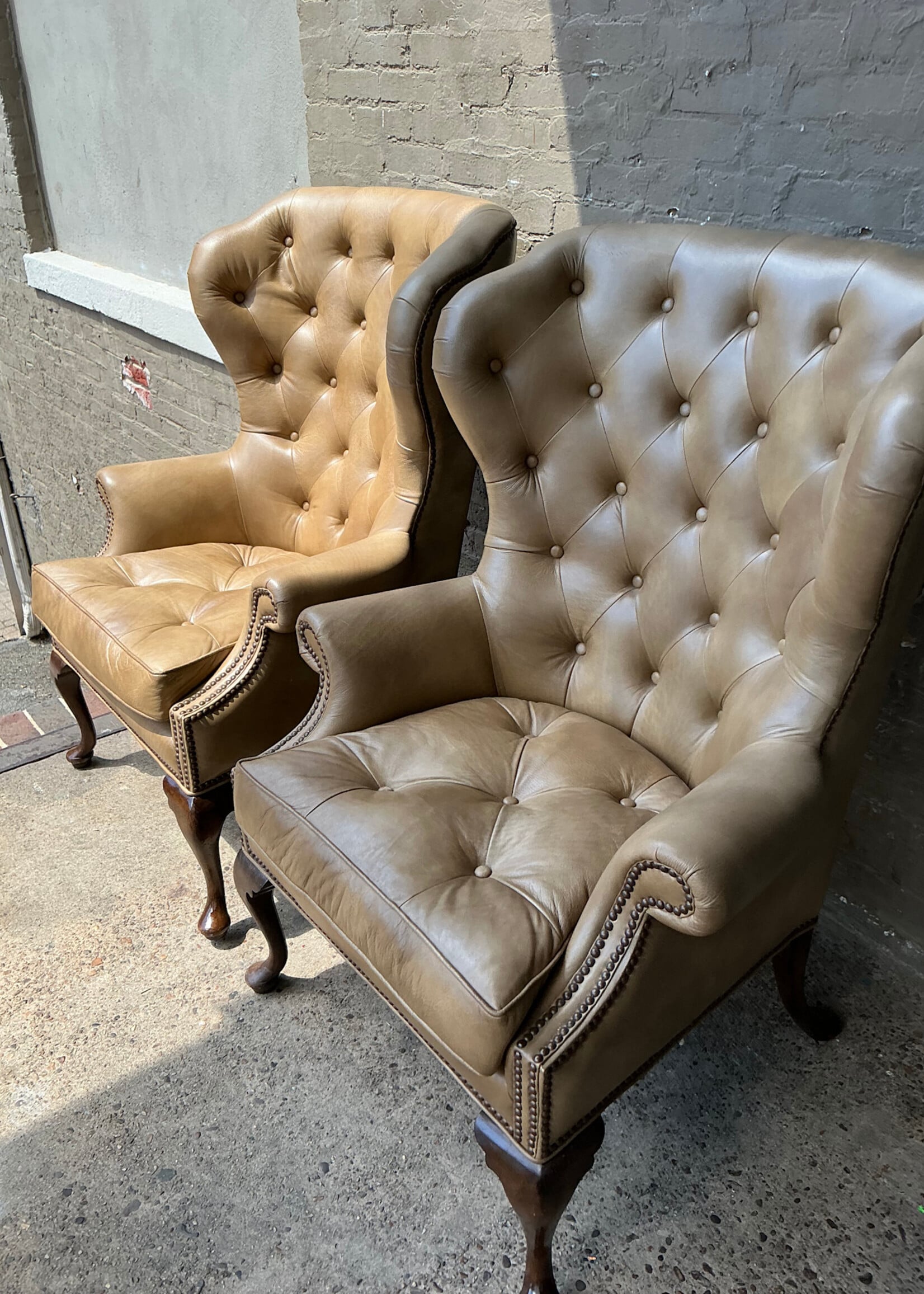 GOODWOOD Tufted Leather Wingback Chair