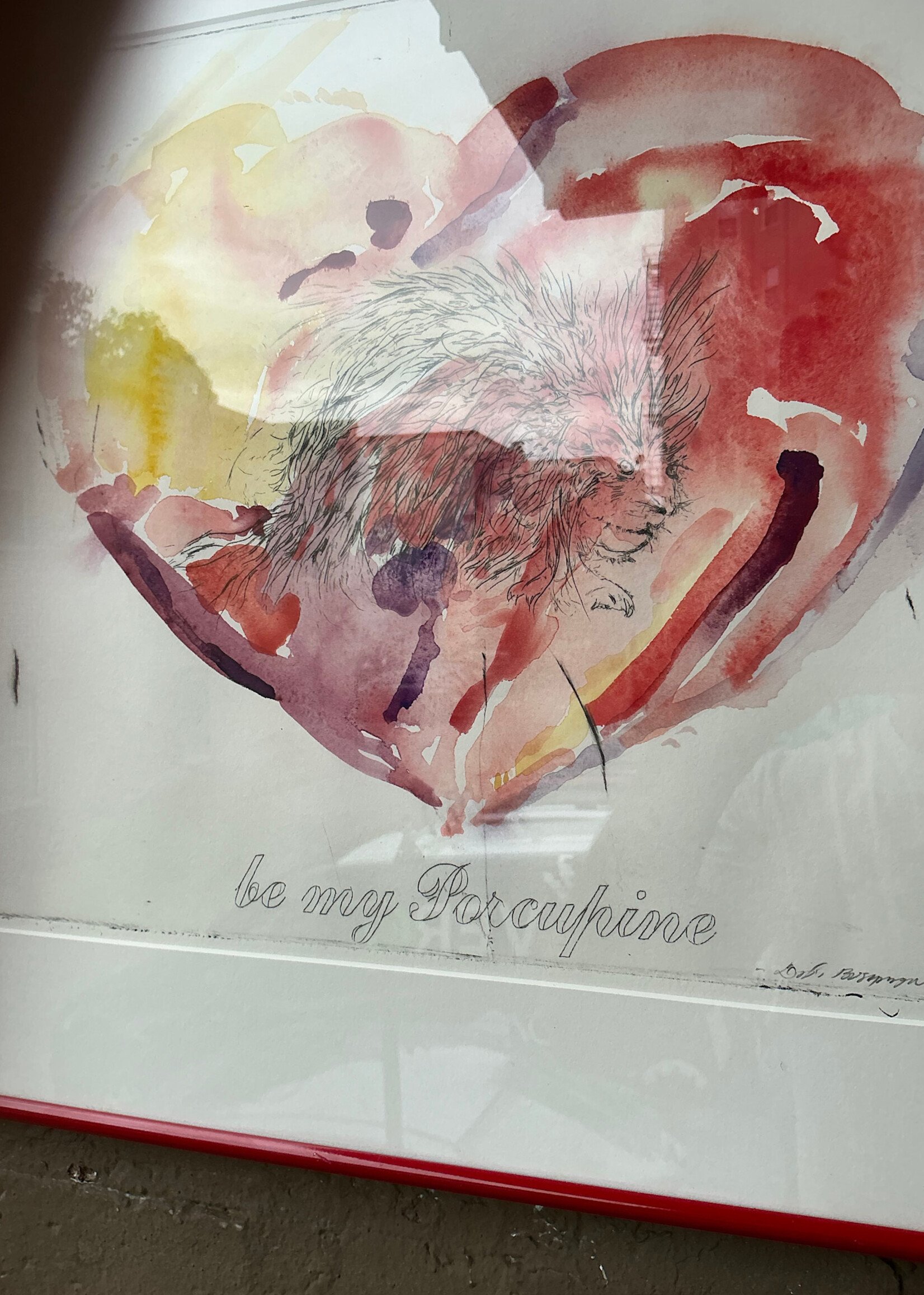 GOODWOOD "Be My Porcupine", Watercolor on Paper, Signed