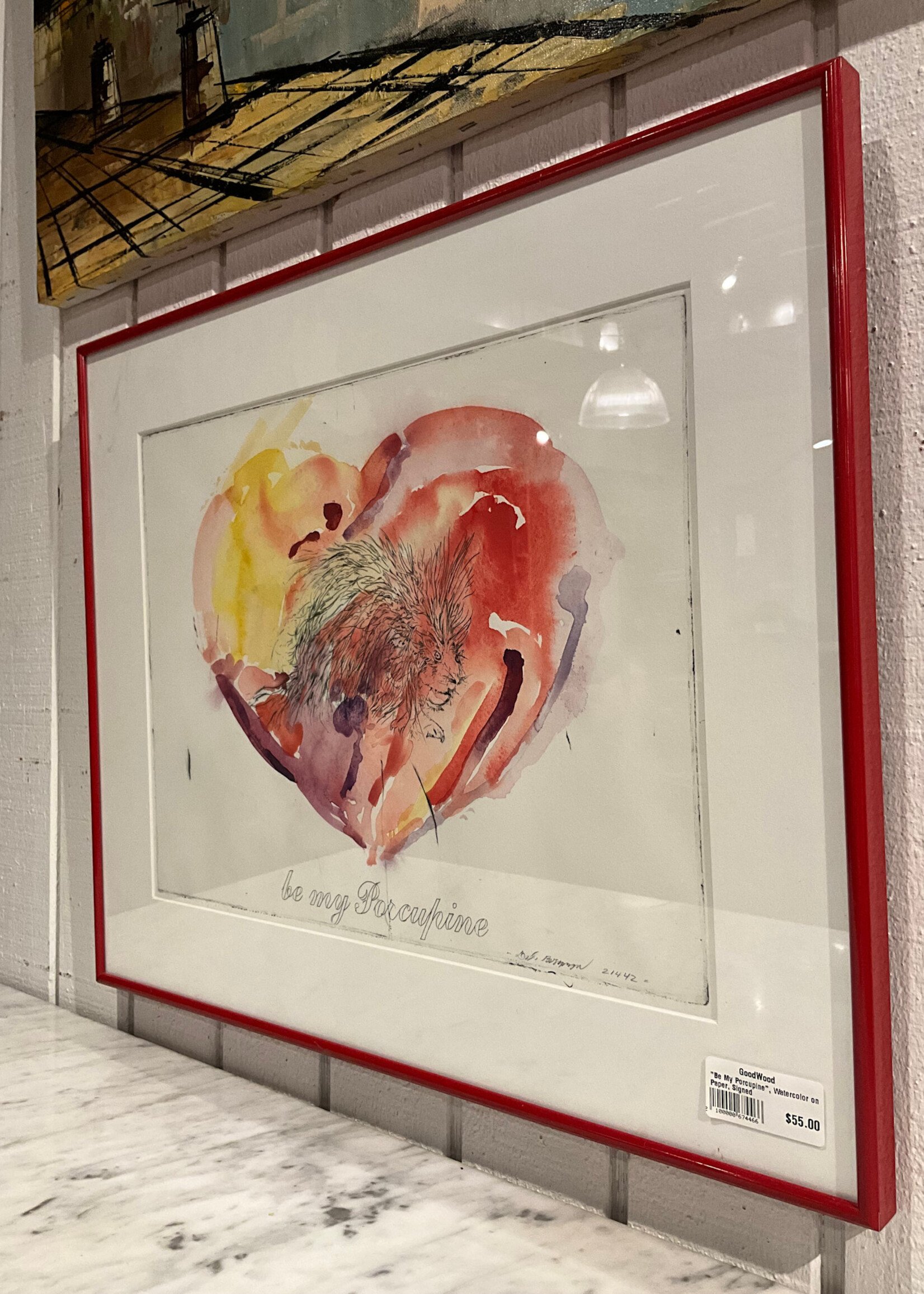GOODWOOD "Be My Porcupine", Watercolor on Paper, Signed