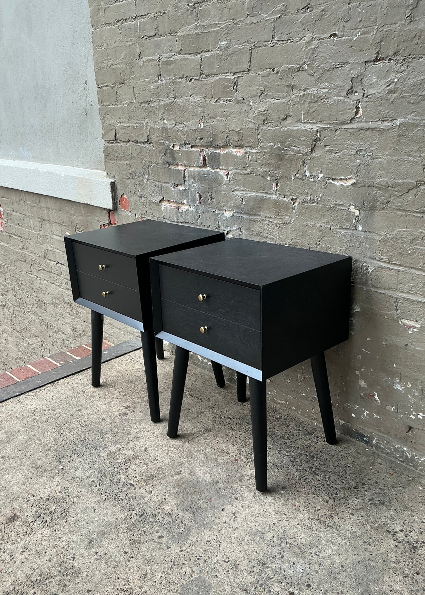 GOODWOOD Pair of MCM Style Nightstands