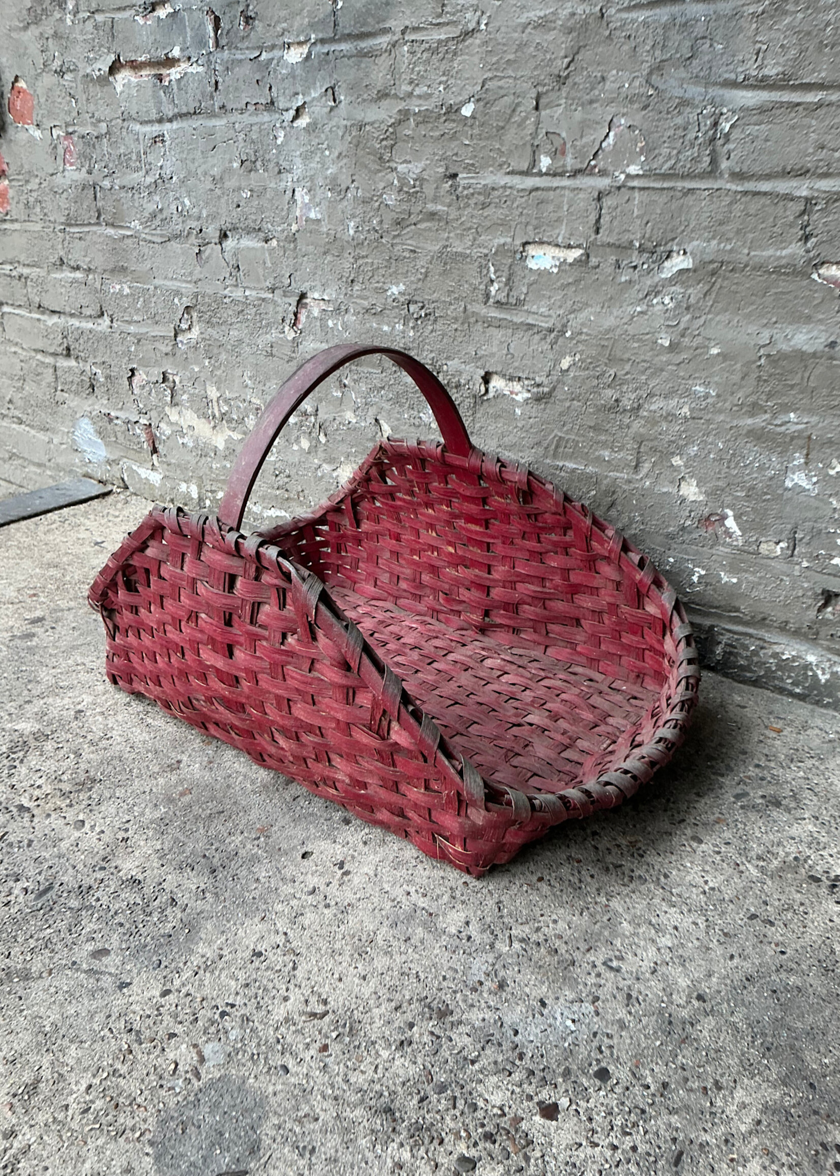 GOODWOOD Antique Painted Split Oak Basket