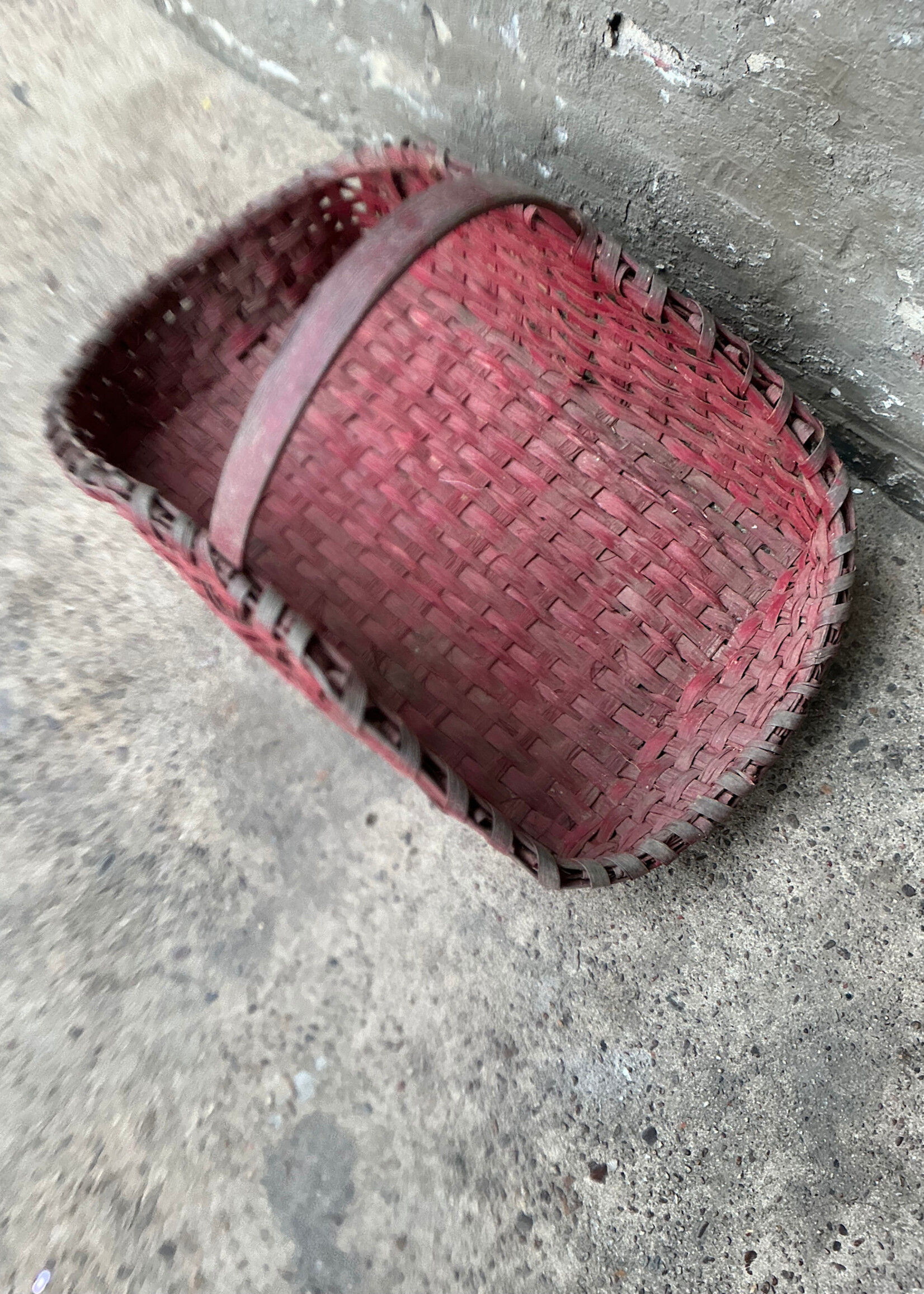 GOODWOOD Antique Painted Split Oak Basket