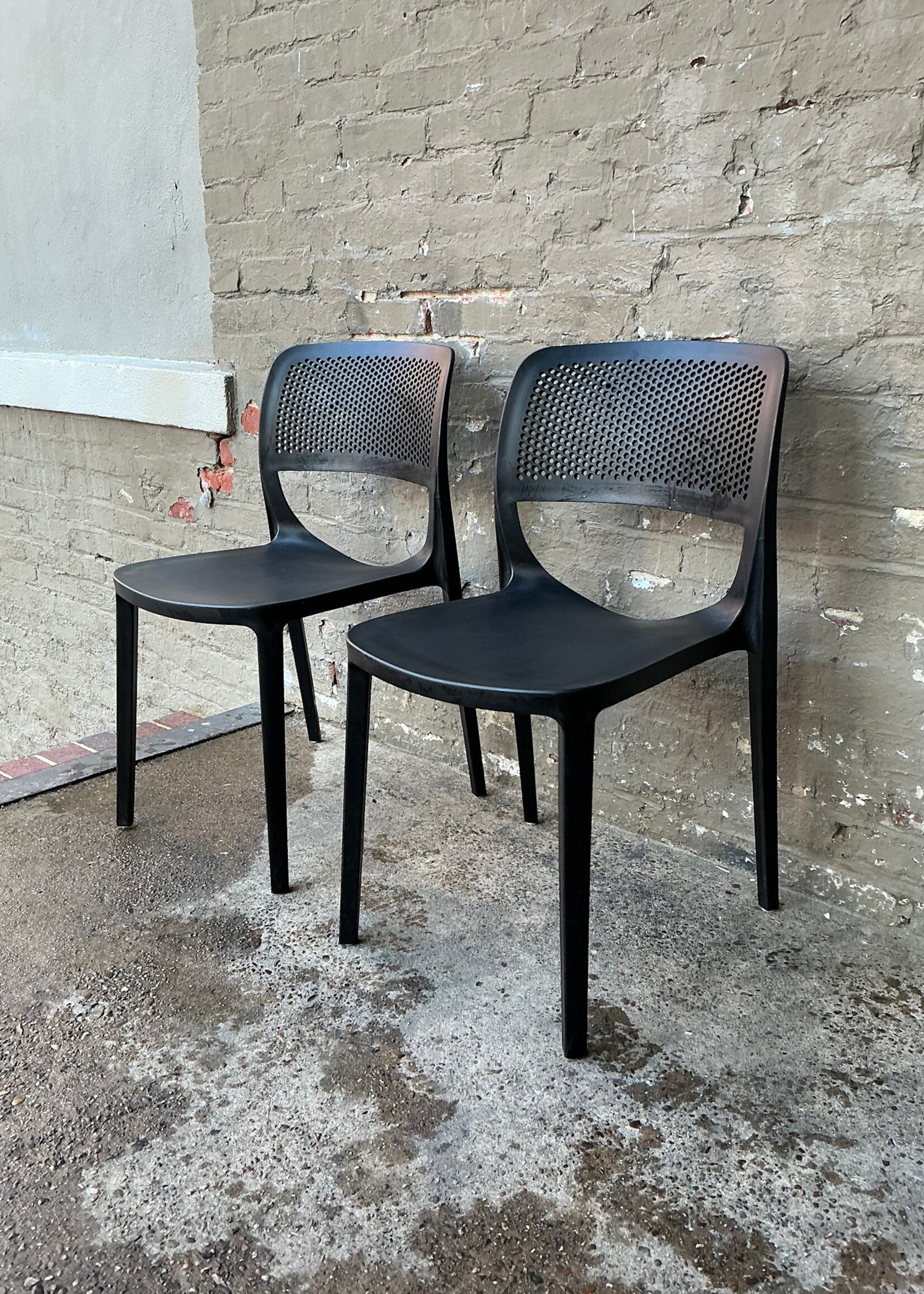 GOODWOOD Pair of Mila Resin Outdoor Stacking Chairs