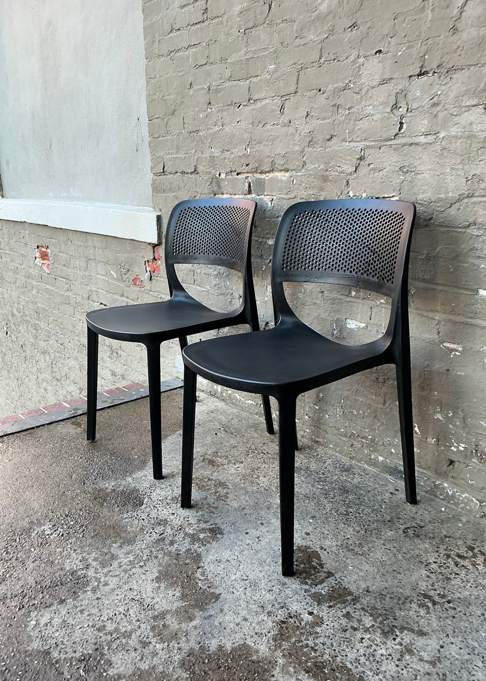 GOODWOOD Pair of Mila Resin Outdoor Stacking Chairs