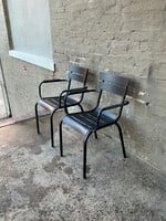 GOODWOOD Pair of Fermob Luxembourg Armchairs
