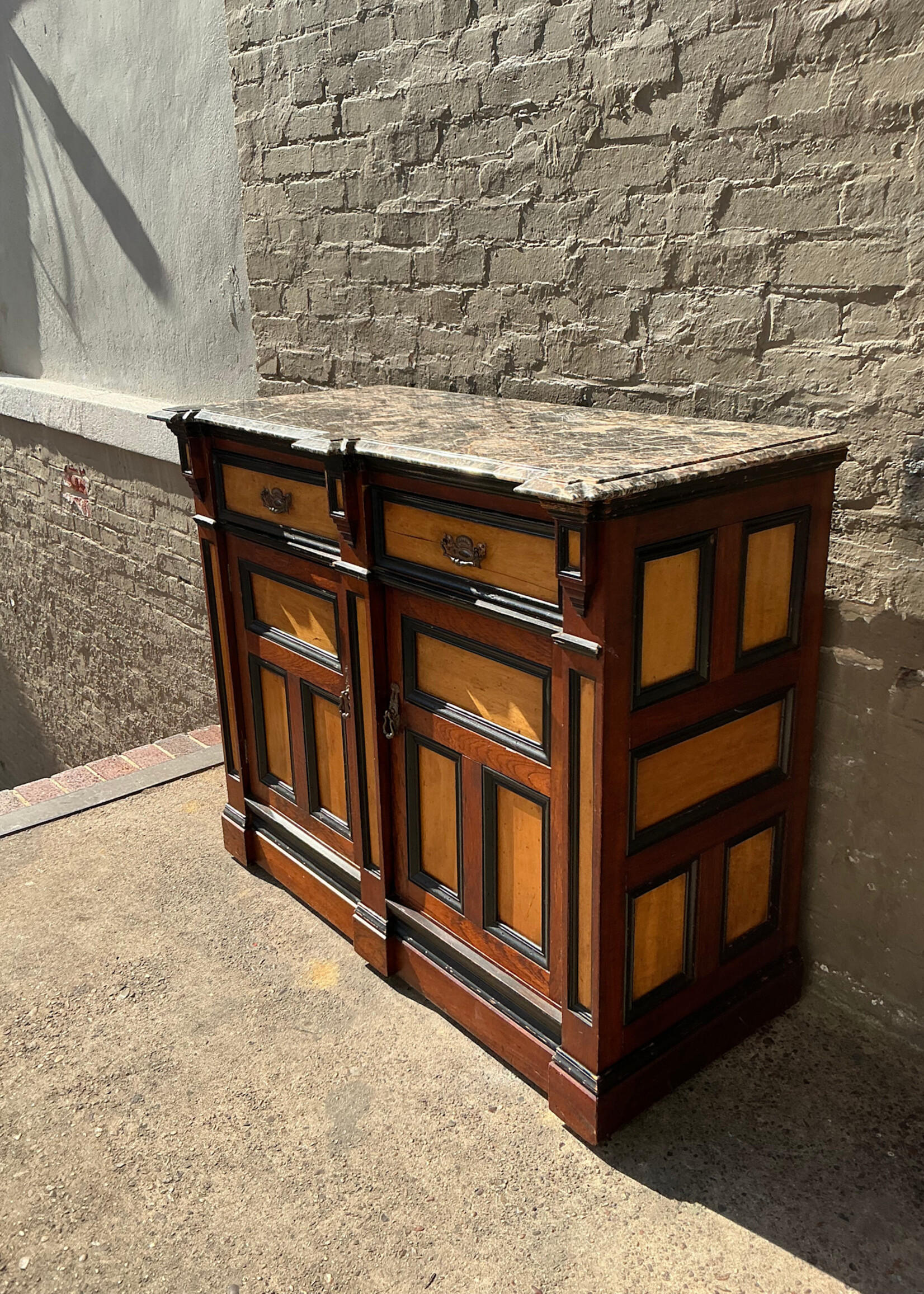 GOODWOOD Antique English Marble Top Server