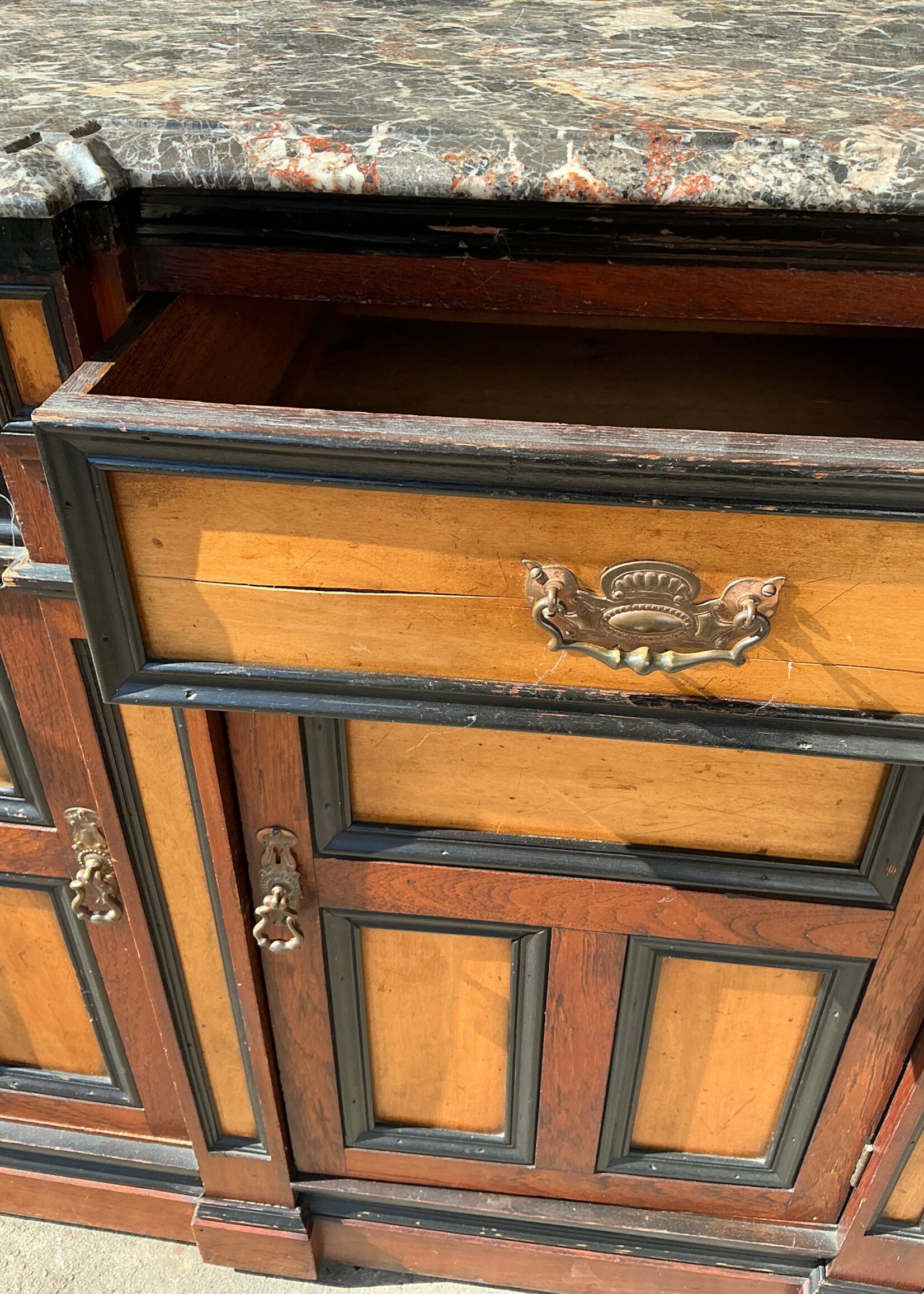 GOODWOOD Antique English Marble Top Server