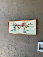GOODWOOD Vintage Abstract, Oil on Board