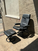 GOODWOOD Vintage Leather Recliner & Ottoman