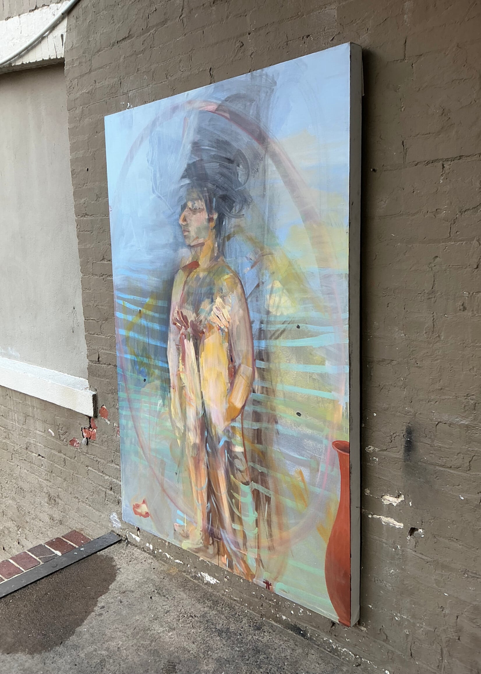 GOODWOOD Abstract Figure, Oil on Canvas, E. Swerdlow