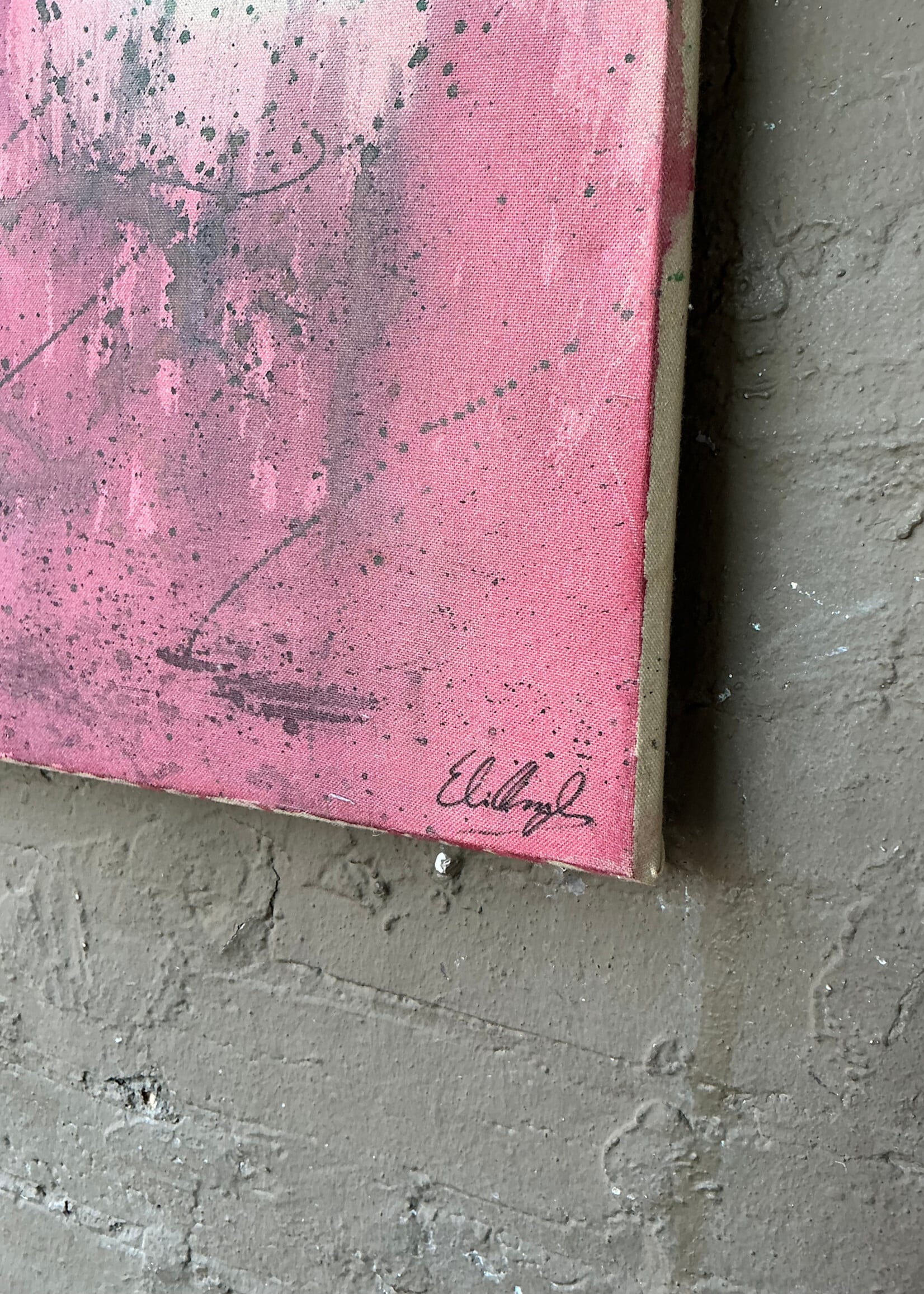 Signed Abstract Expressionist Style Art