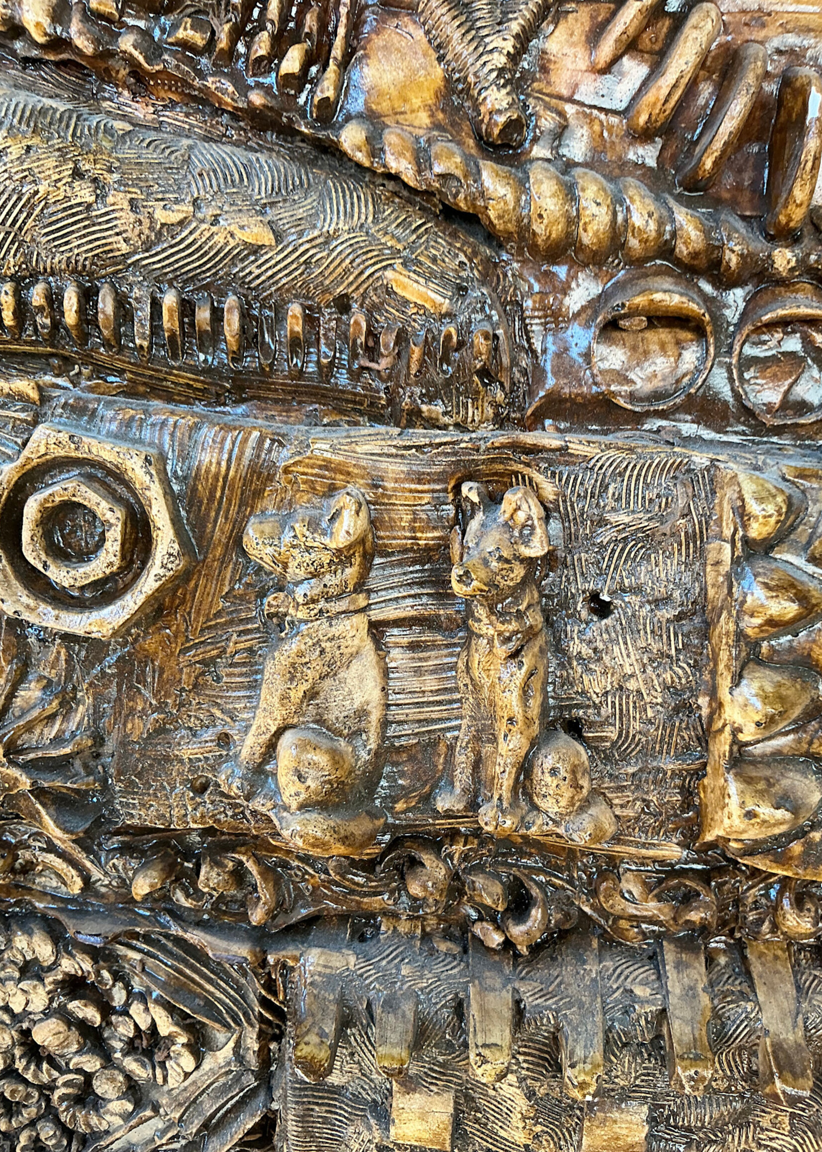 GOODWOOD Hand Carved Abstract Plaster Relief