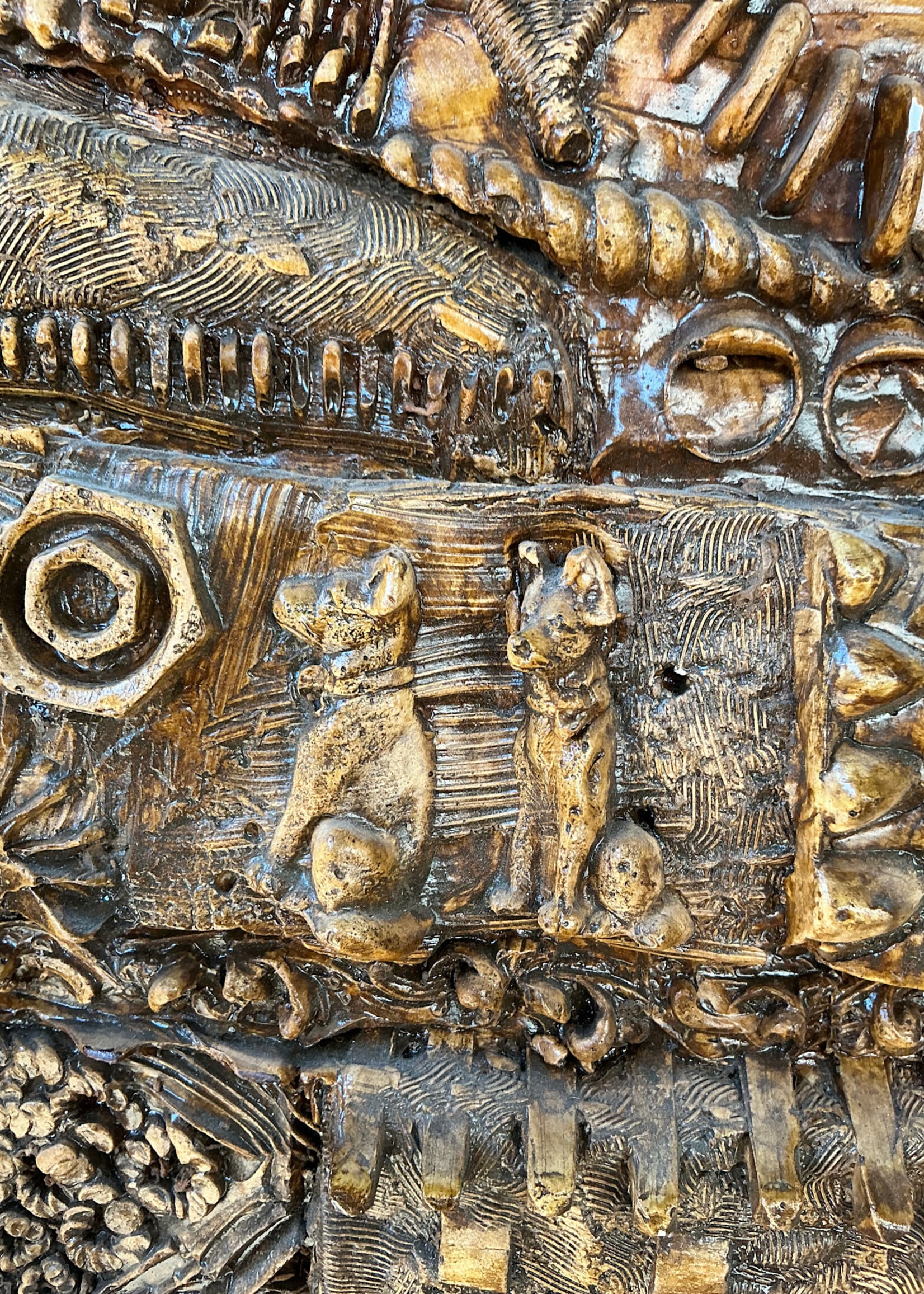 GOODWOOD Hand Carved Abstract Plaster Relief