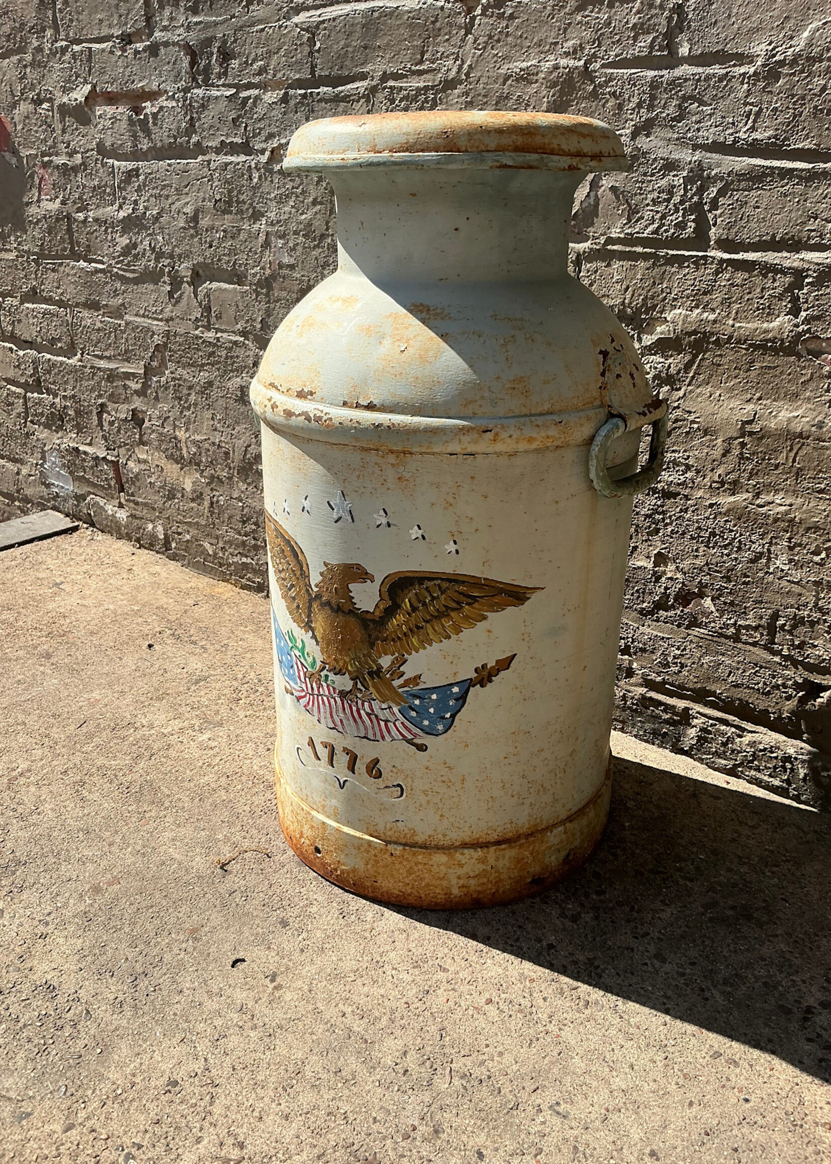 GOODWOOD Vintage Hand Painted Milk Can