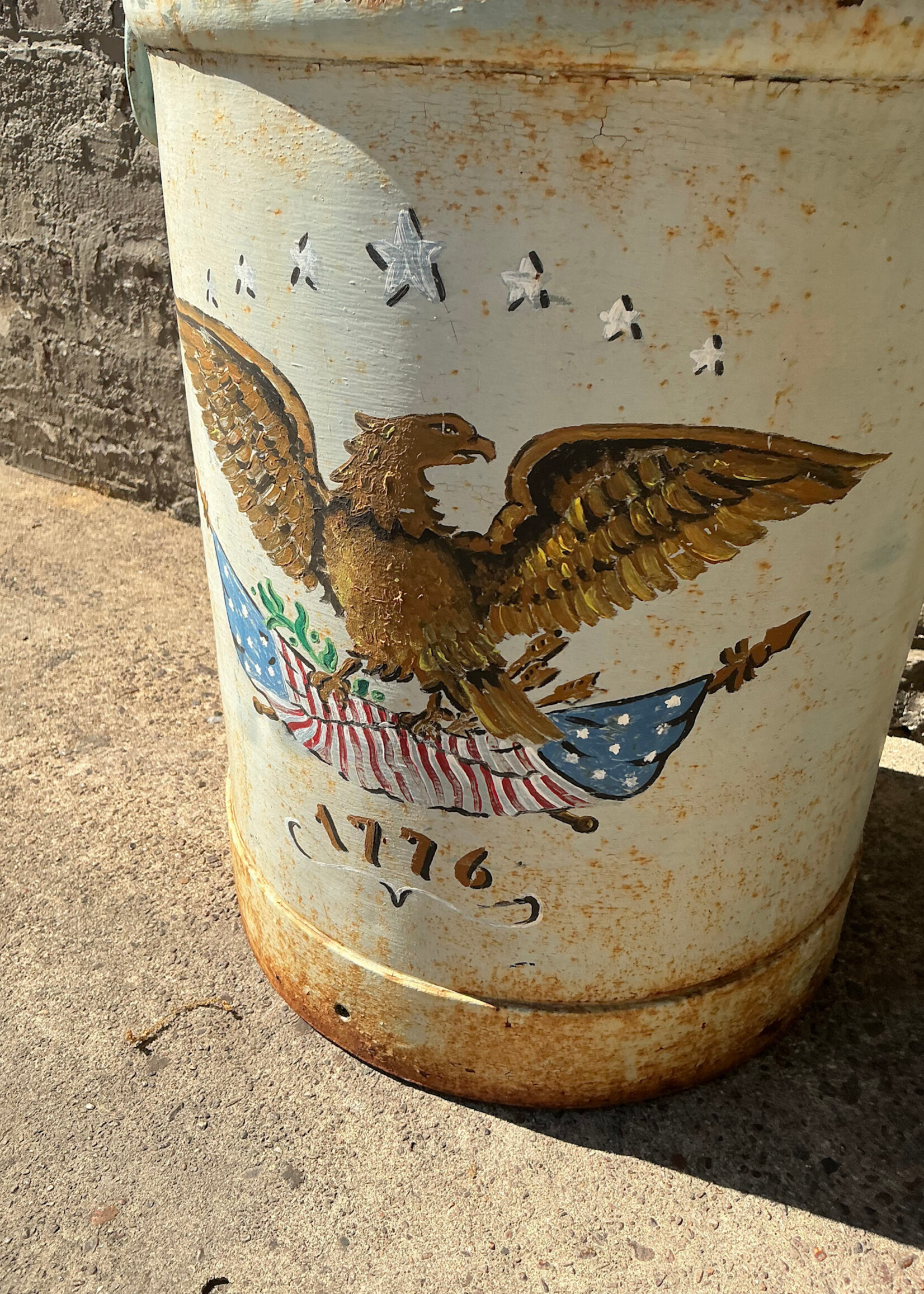 GOODWOOD Vintage Hand Painted Milk Can