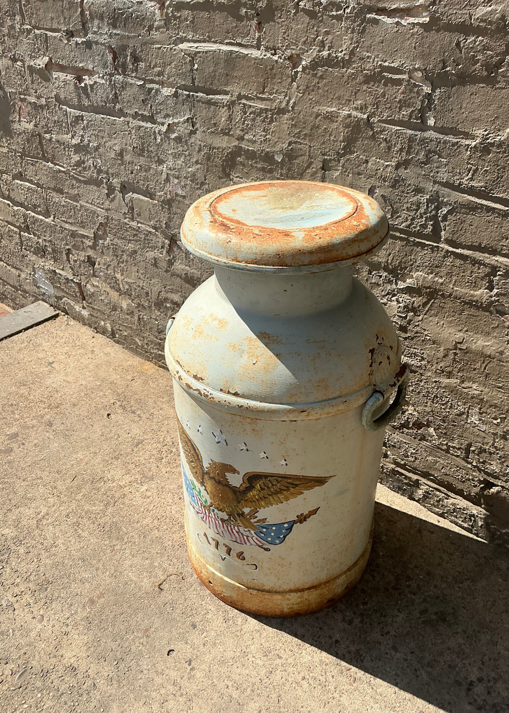 GOODWOOD Vintage Hand Painted Milk Can