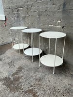 GOODWOOD Modern Metal Side Table - White