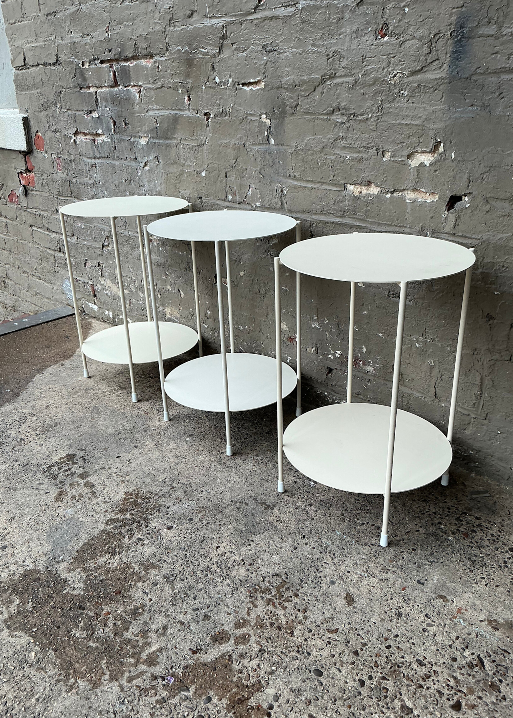 GOODWOOD Modern Metal Side Table - White