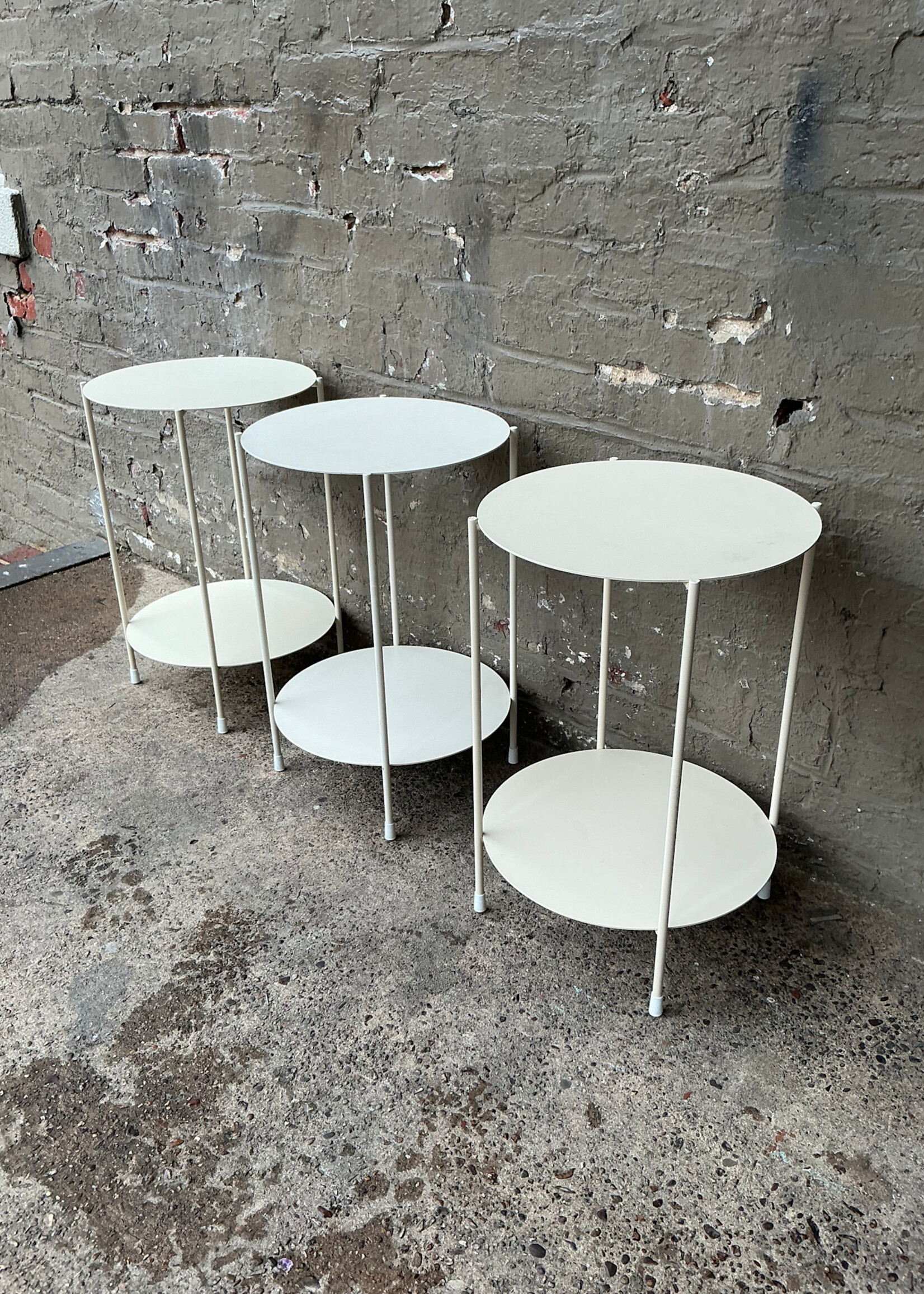 GOODWOOD Modern Metal Side Table - White