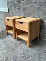 GOODWOOD Pair of White Oak Nightstands