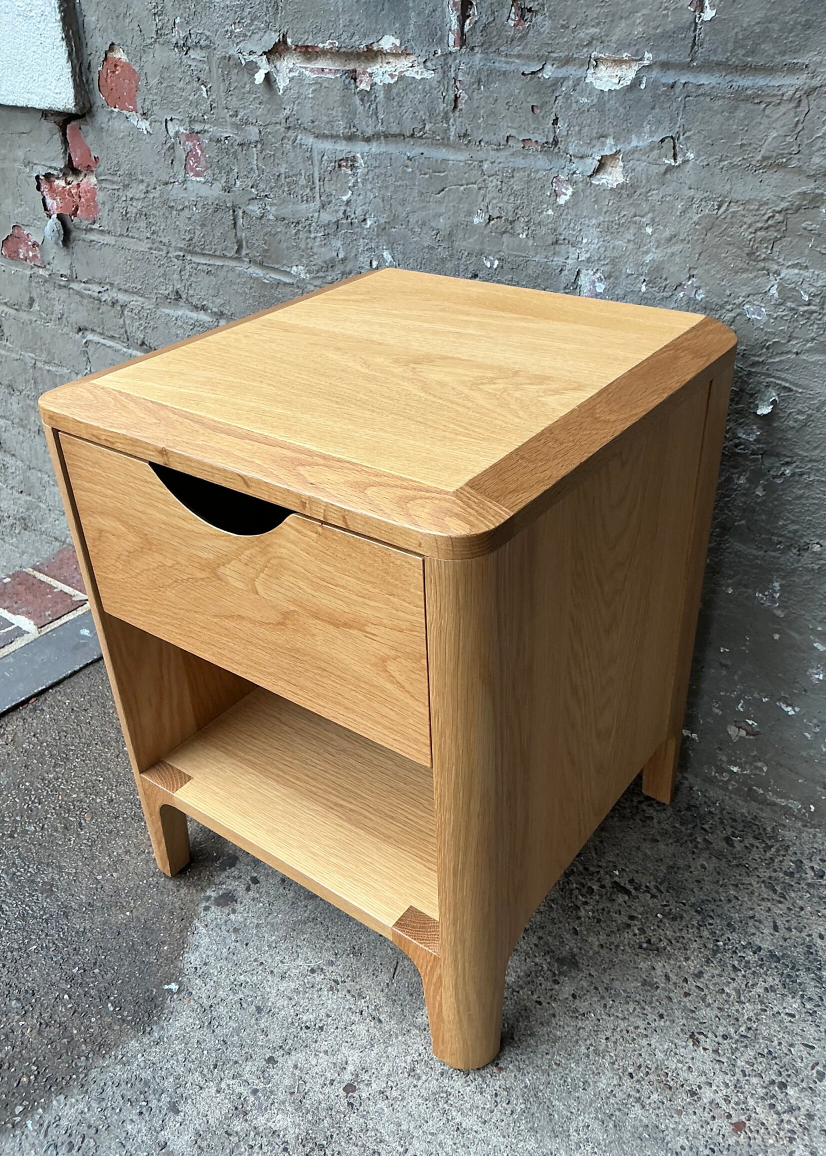 GOODWOOD Pair of White Oak Nightstands