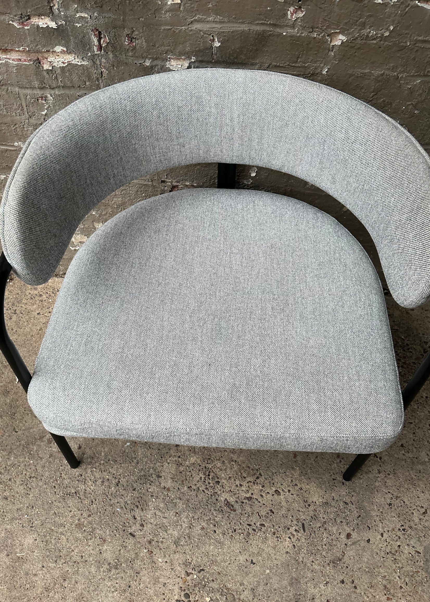 GOODWOOD Gray Upholstered MCM Style Lounge Chair