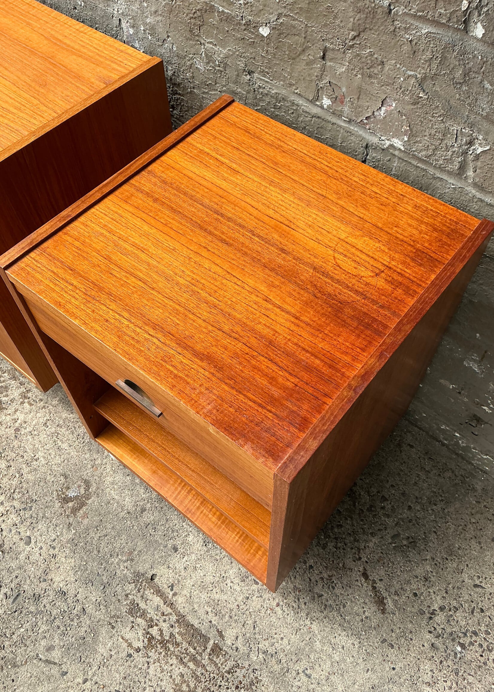 GOODWOOD Danish Modern Pair of Nightstands
