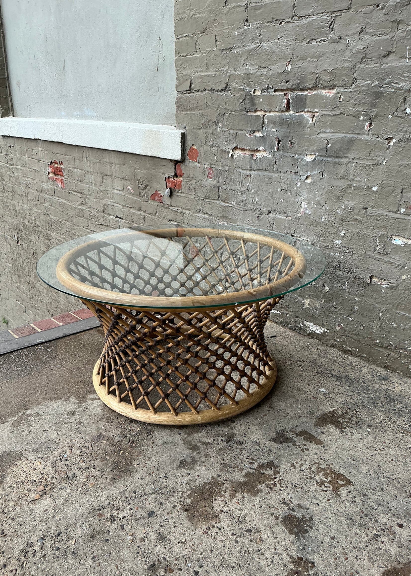 GOODWOOD Rattan and Glass Coffee Table