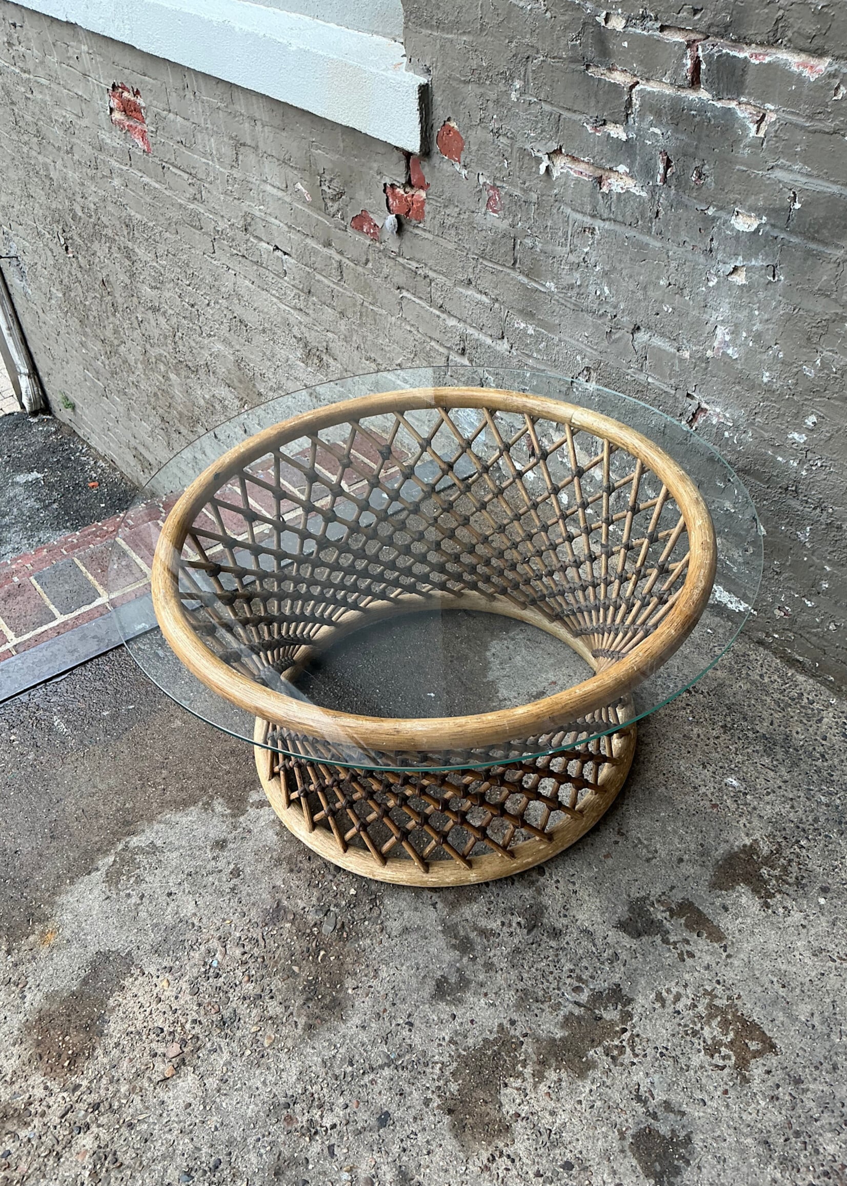 GOODWOOD Rattan and Glass Coffee Table