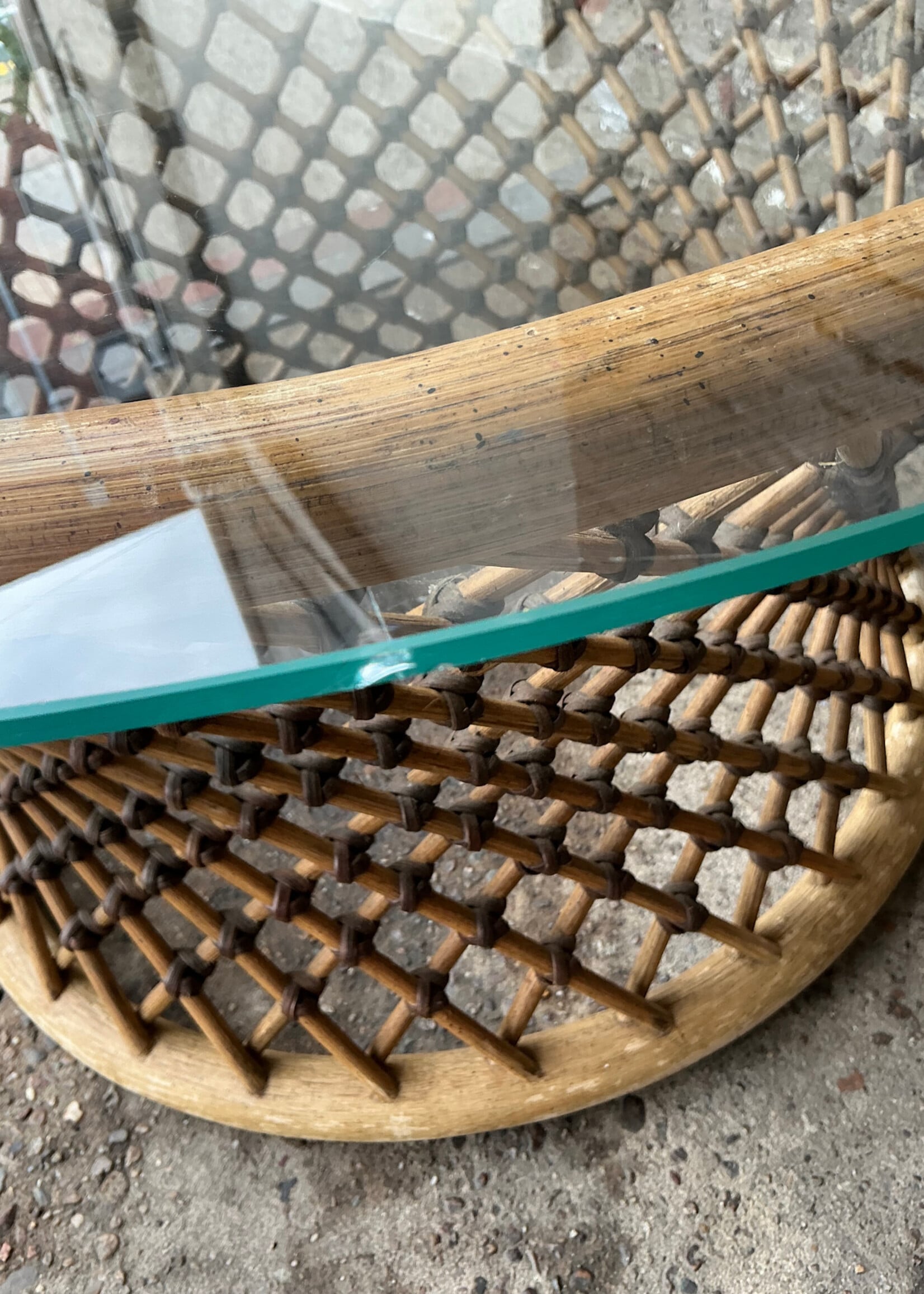 GOODWOOD Rattan and Glass Coffee Table