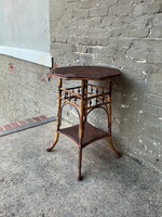 GOODWOOD Antique Bamboo and Seagrass Side Table