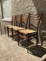GOODWOOD Set of Four Gio Ponti Style Chairs, Italy