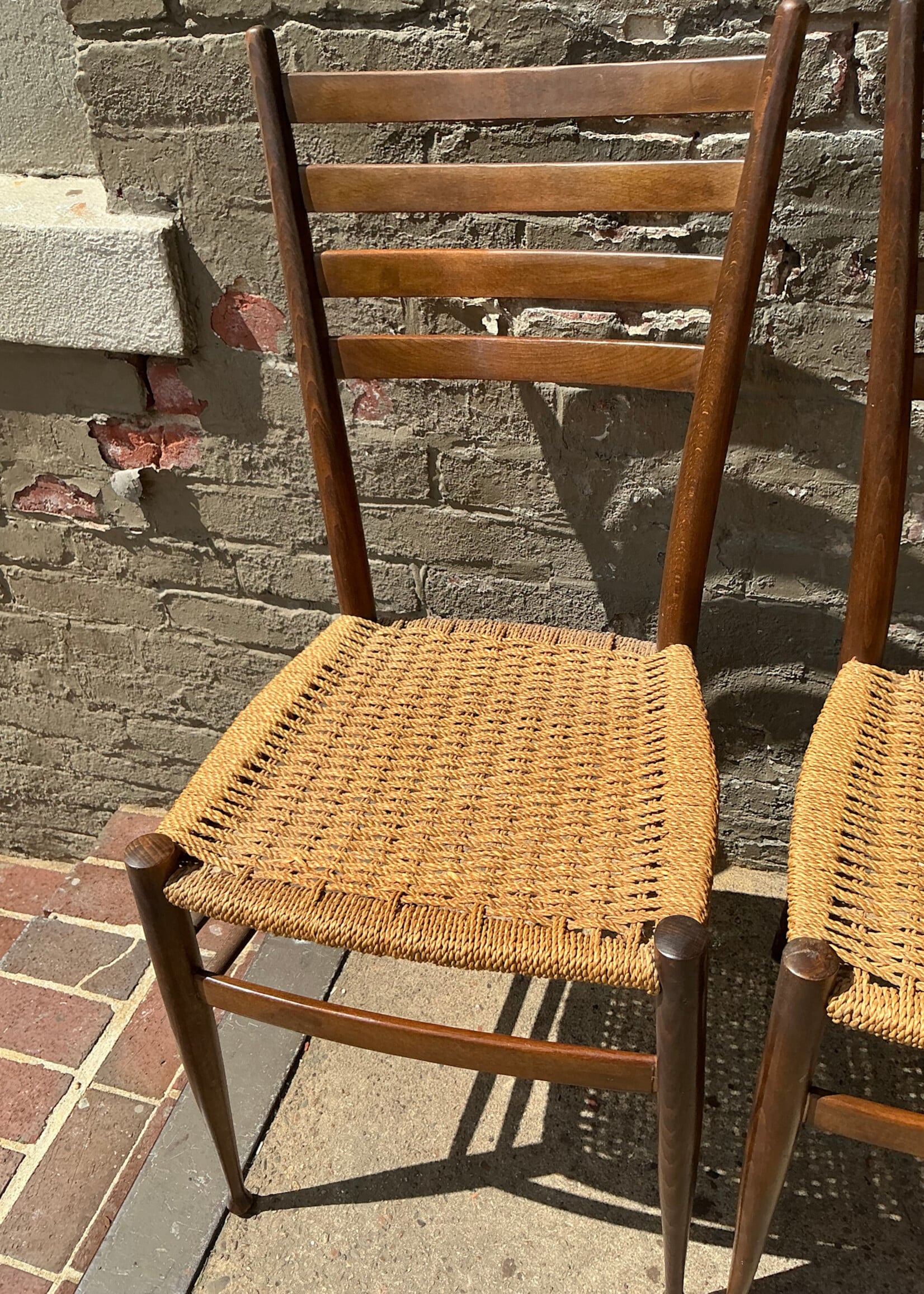 GOODWOOD Set of Four Gio Ponti Style Chairs, Italy