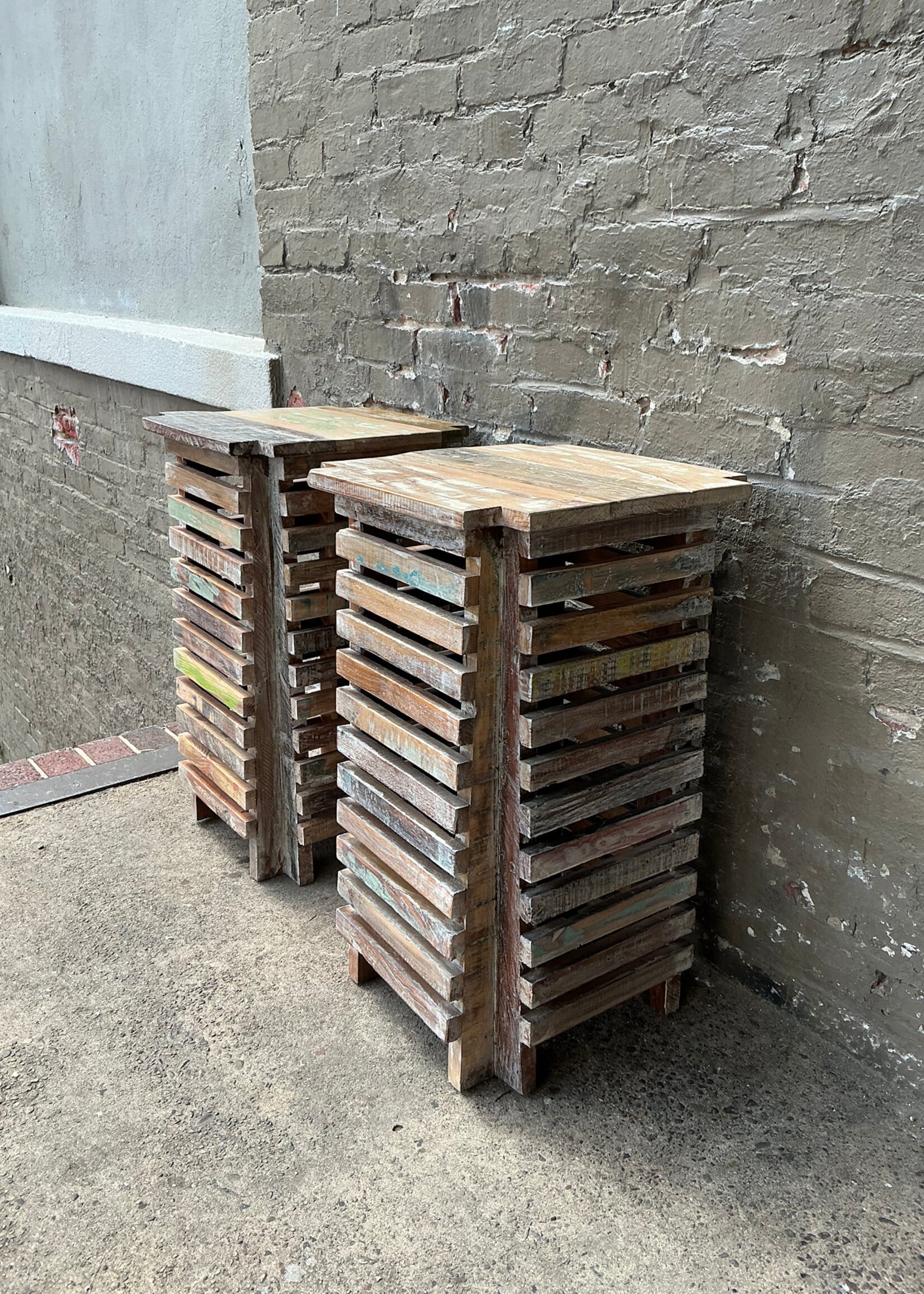 GOODWOOD Rustic Reclaimed Wood Side Table