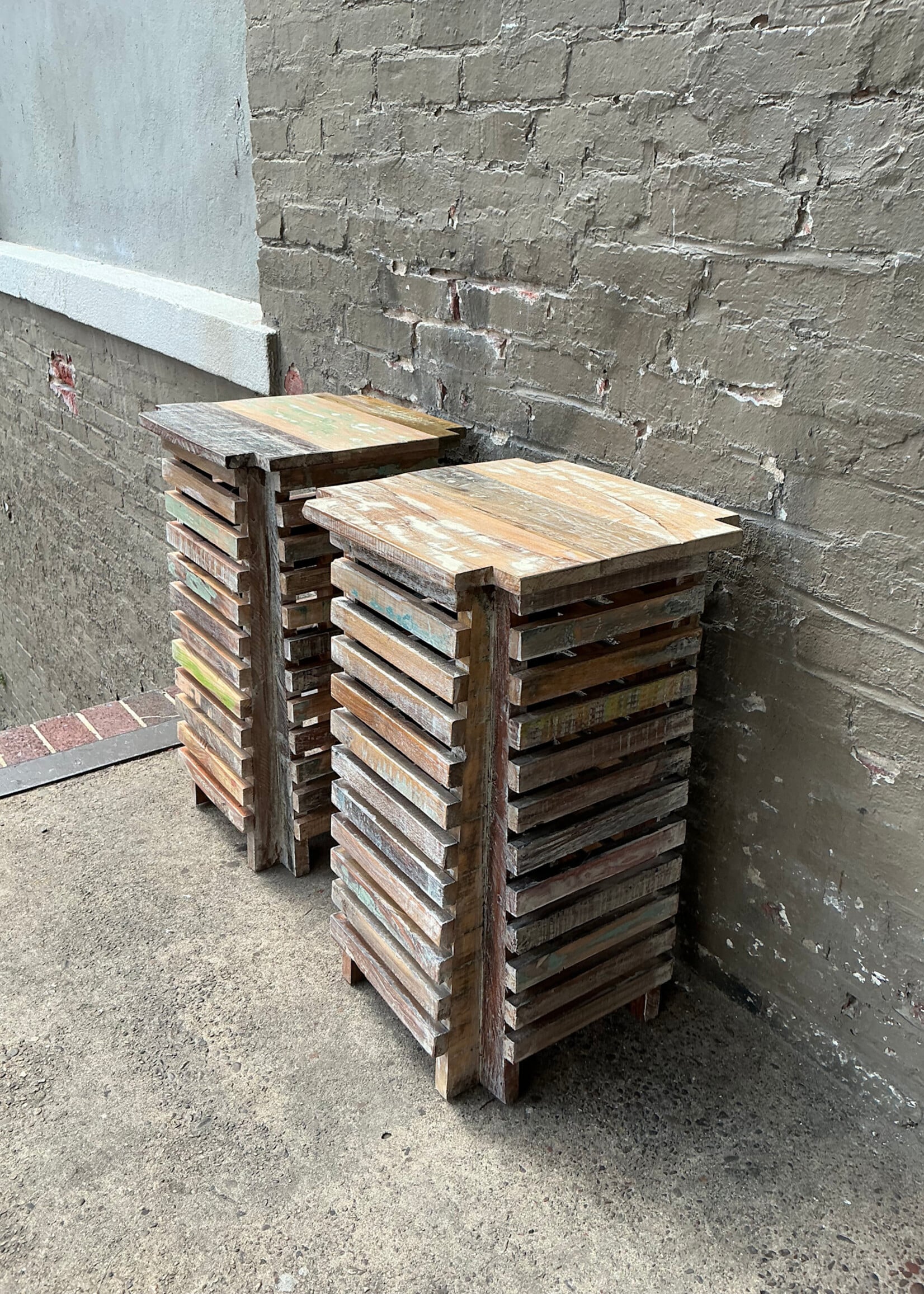 GOODWOOD Rustic Reclaimed Wood Side Table