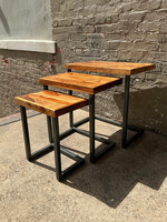 GOODWOOD Set of Three Acacia Wood Nesting Tables