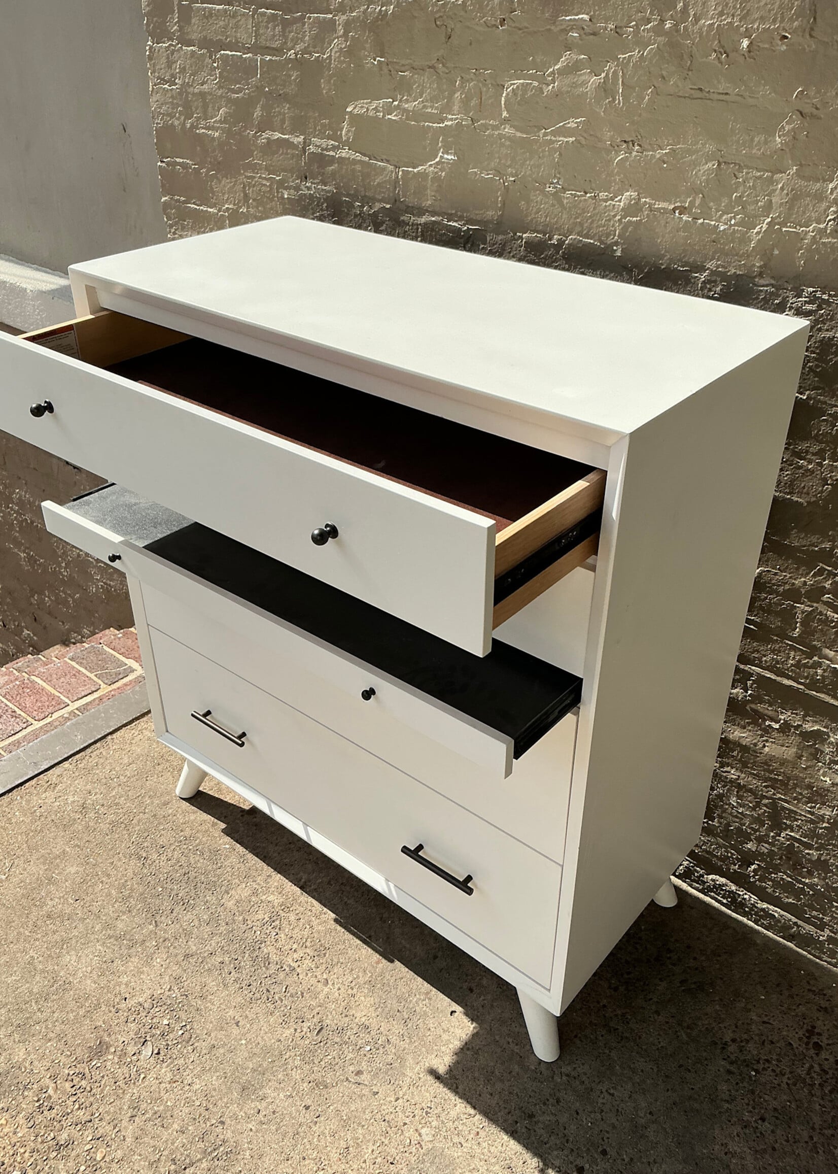 GOODWOOD MCM Style White Chest of Drawers