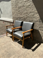 GOODWOOD MCM Style Vinyl Lounge Chair
