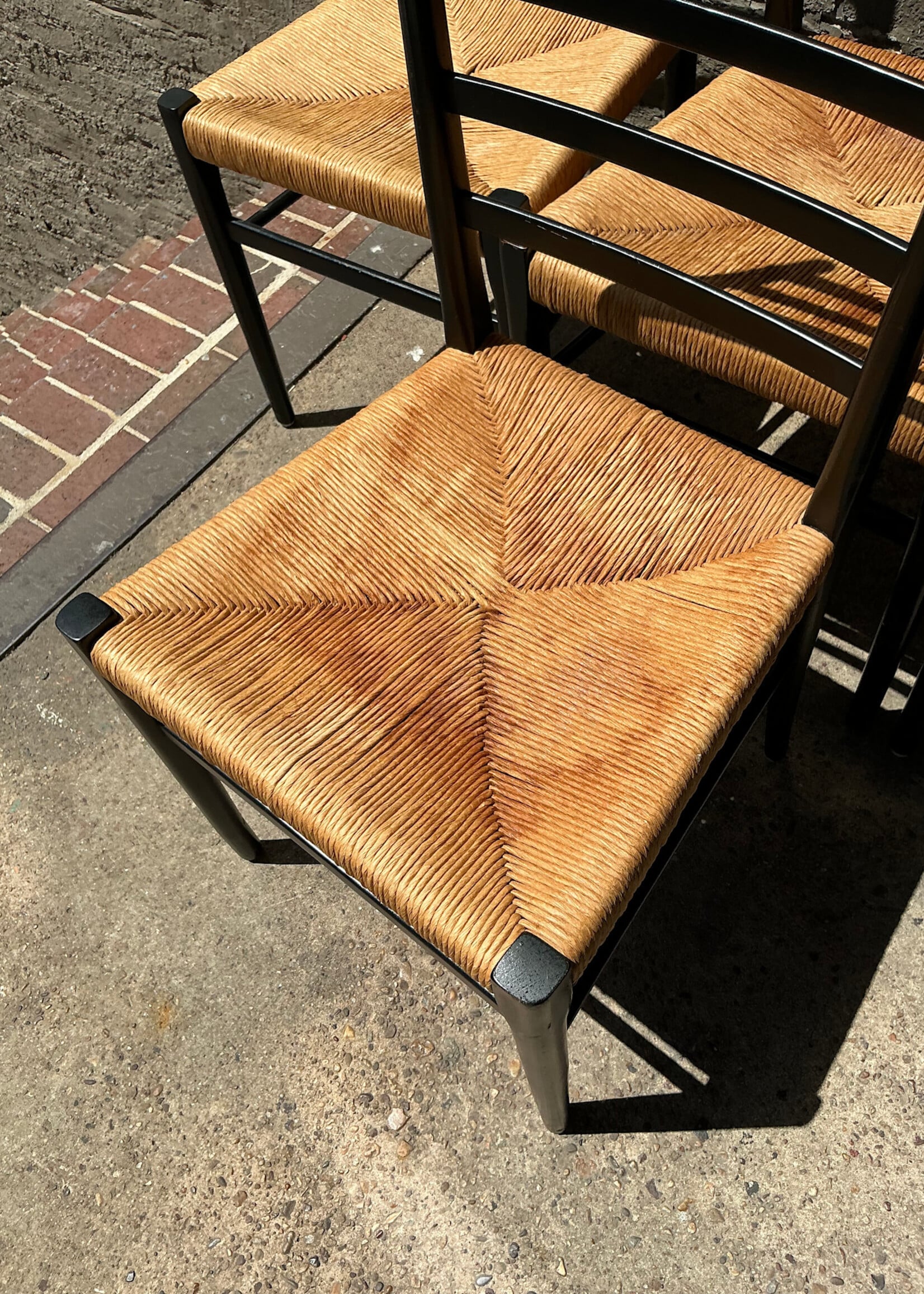 GOODWOOD Set of 6 Italian Rush Seat Chairs