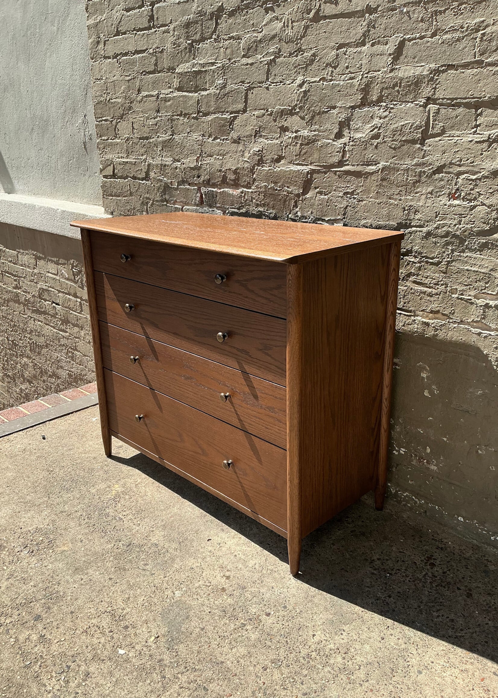 GOODWOOD MCM Style Stained Oak Chest