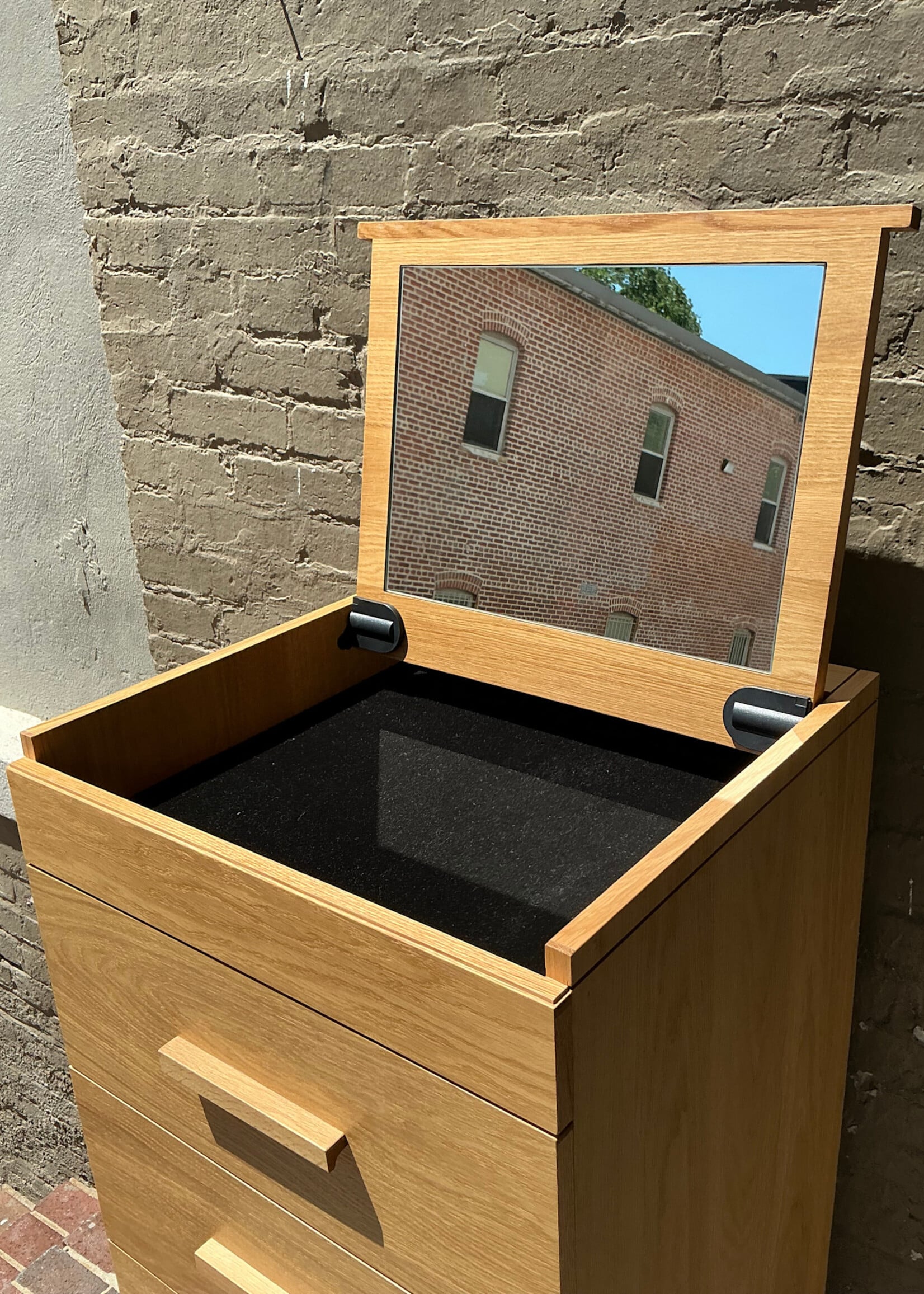 GOODWOOD Modern Oak Chest of Drawers with Vanity Top