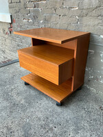 GOODWOOD MCM Style Side Table with Wheels