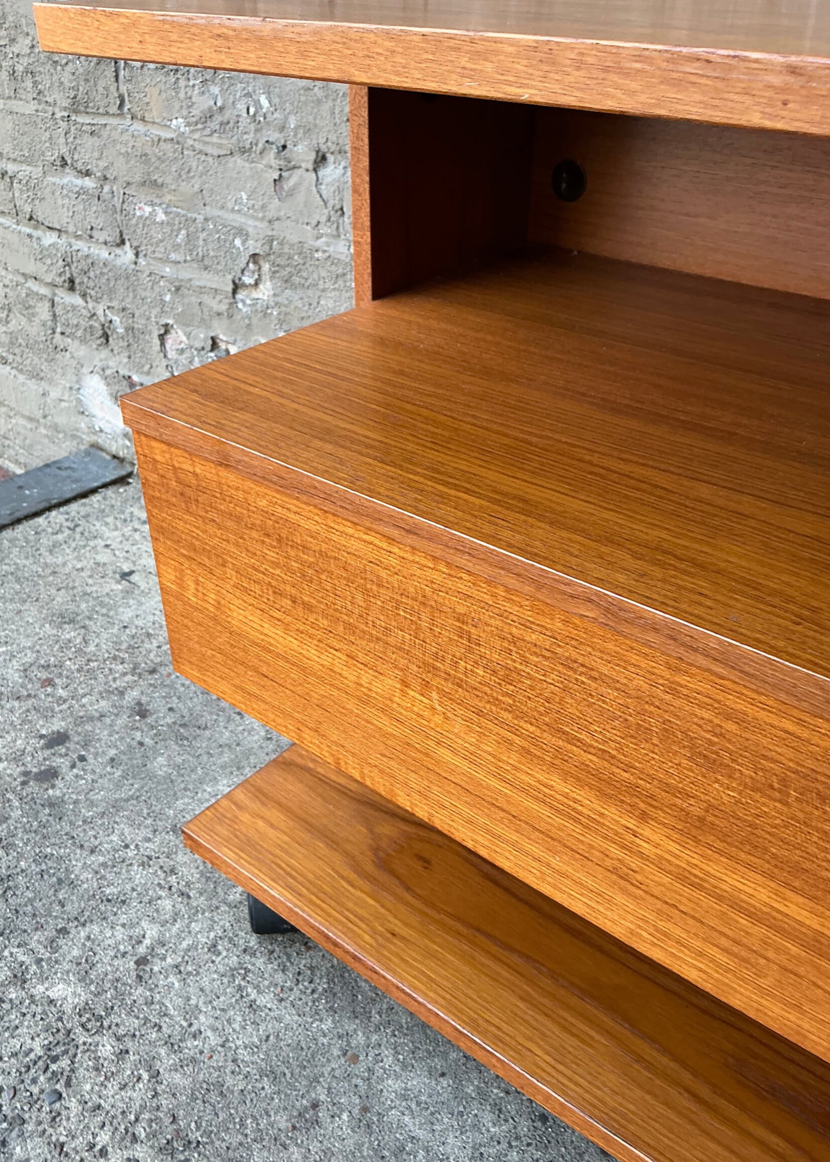 GOODWOOD MCM Style Side Table with Wheels