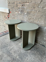 GOODWOOD Pair of Sage Green Side Tables